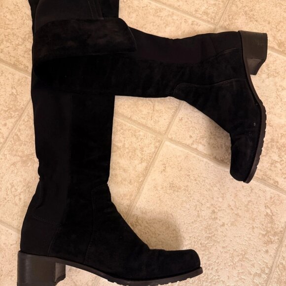 Stuart Weitzman Reserve Black Suede Over-the-Knee Boots - Size 36 - Picture 10 of 13